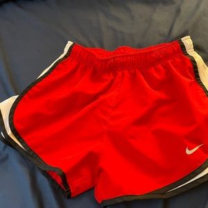Womens nike red running shorts size m